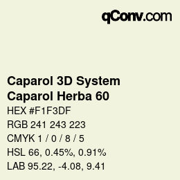 颜色代码: Caparol 3D System - Caparol Herba 60 | qconv.com