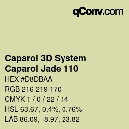 Color code: Caparol 3D System - Caparol Jade 110 | qconv.com