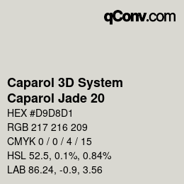 Color code: Caparol 3D System - Caparol Jade 20 | qconv.com