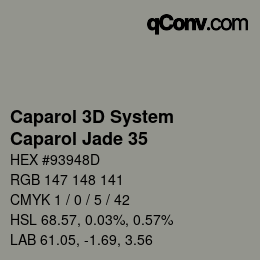 Código de color: Caparol 3D System - Caparol Jade 35 | qconv.com