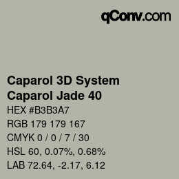 Color code: Caparol 3D System - Caparol Jade 40 | qconv.com