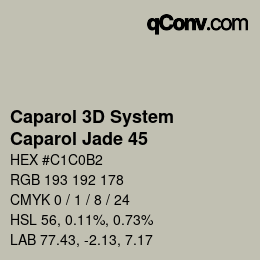 Color code: Caparol 3D System - Caparol Jade 45 | qconv.com