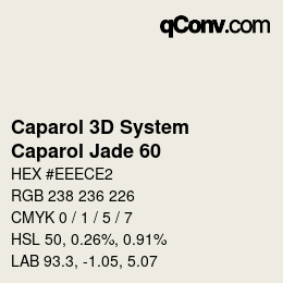 Color code: Caparol 3D System - Caparol Jade 60 | qconv.com