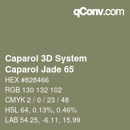 Color code: Caparol 3D System - Caparol Jade 65 | qconv.com