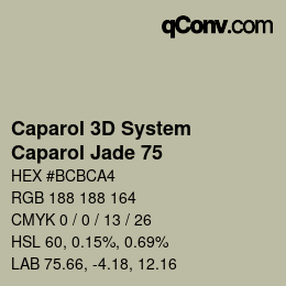 Color code: Caparol 3D System - Caparol Jade 75 | qconv.com