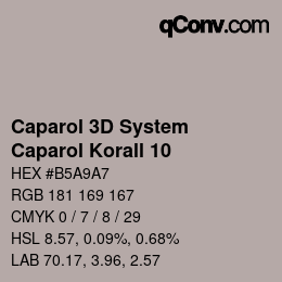 Code couleur: Caparol 3D System - Caparol Korall 10 | qconv.com