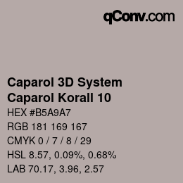 颜色代码: Caparol 3D System - Caparol Korall 10 | qconv.com