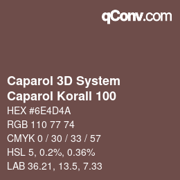 Código de color: Caparol 3D System - Caparol Korall 100 | qconv.com