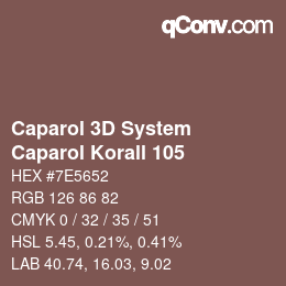 Código de color: Caparol 3D System - Caparol Korall 105 | qconv.com