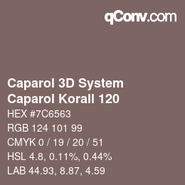 Code couleur: Caparol 3D System - Caparol Korall 120 | qconv.com