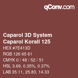 Code couleur: Caparol 3D System - Caparol Korall 125 | qconv.com