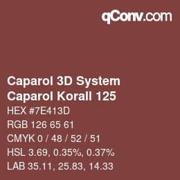 颜色代码: Caparol 3D System - Caparol Korall 125 | qconv.com