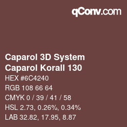 Código de color: Caparol 3D System - Caparol Korall 130 | qconv.com