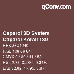 颜色代码: Caparol 3D System - Caparol Korall 130 | qconv.com