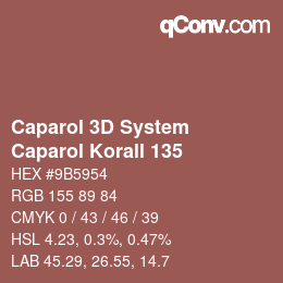 Code couleur: Caparol 3D System - Caparol Korall 135 | qconv.com