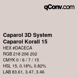 Código de color: Caparol 3D System - Caparol Korall 15 | qconv.com