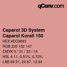 Code couleur: Caparol 3D System - Caparol Korall 150 | qconv.com