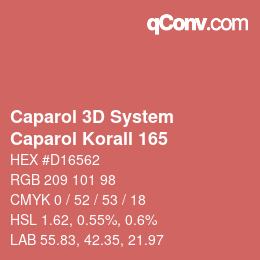 颜色代码: Caparol 3D System - Caparol Korall 165 | qconv.com
