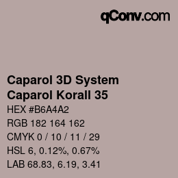 颜色代码: Caparol 3D System - Caparol Korall 35 | qconv.com