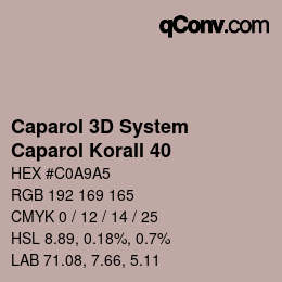 Código de color: Caparol 3D System - Caparol Korall 40 | qconv.com