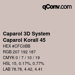 カラーコード: Caparol 3D System - Caparol Korall 45 | qconv.com