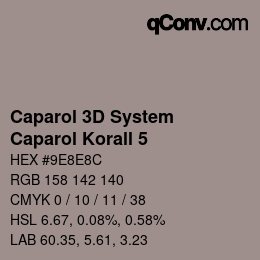 Code couleur: Caparol 3D System - Caparol Korall 5 | qconv.com