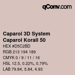 Code couleur: Caparol 3D System - Caparol Korall 50 | qconv.com