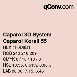 Código de color: Caparol 3D System - Caparol Korall 55 | qconv.com