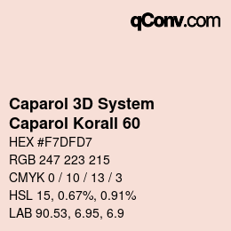 カラーコード: Caparol 3D System - Caparol Korall 60 | qconv.com