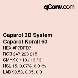 颜色代码: Caparol 3D System - Caparol Korall 60 | qconv.com