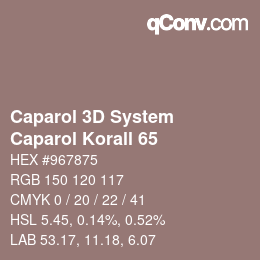 Código de color: Caparol 3D System - Caparol Korall 65 | qconv.com