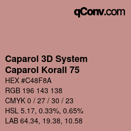 Código de color: Caparol 3D System - Caparol Korall 75 | qconv.com