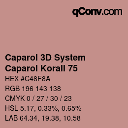 颜色代码: Caparol 3D System - Caparol Korall 75 | qconv.com