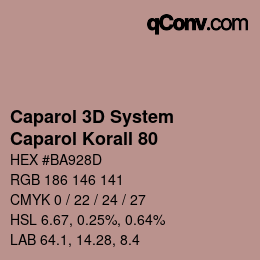 Código de color: Caparol 3D System - Caparol Korall 80 | qconv.com