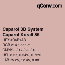 Código de color: Caparol 3D System - Caparol Korall 85 | qconv.com