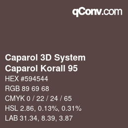 Código de color: Caparol 3D System - Caparol Korall 95 | qconv.com