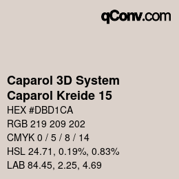 Color code: Caparol 3D System - Caparol Kreide 15 | qconv.com