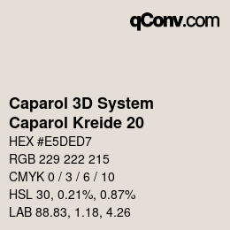 カラーコード: Caparol 3D System - Caparol Kreide 20 | qconv.com