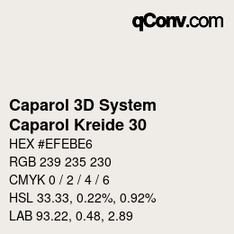 Color code: Caparol 3D System - Caparol Kreide 30 | qconv.com