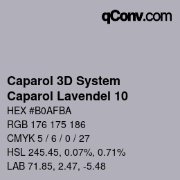 Color code: Caparol 3D System - Caparol Lavendel 10 | qconv.com