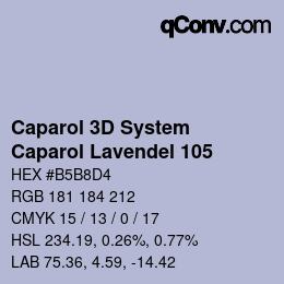 カラーコード: Caparol 3D System - Caparol Lavendel 105 | qconv.com