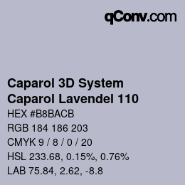 Color code: Caparol 3D System - Caparol Lavendel 110 | qconv.com