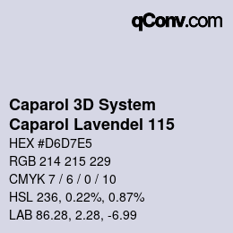 Farbcode: Caparol 3D System - Caparol Lavendel 115 | qconv.com