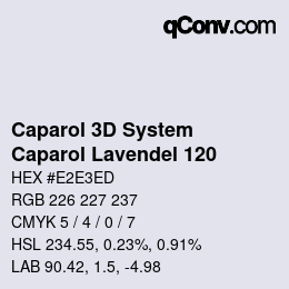 Color code: Caparol 3D System - Caparol Lavendel 120 | qconv.com