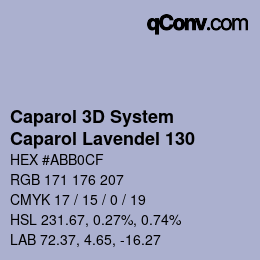 Color code: Caparol 3D System - Caparol Lavendel 130 | qconv.com