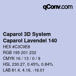 Color code: Caparol 3D System - Caparol Lavendel 140 | qconv.com