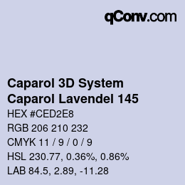 Color code: Caparol 3D System - Caparol Lavendel 145 | qconv.com