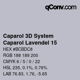 Farbcode: Caparol 3D System - Caparol Lavendel 15 | qconv.com