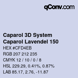 カラーコード: Caparol 3D System - Caparol Lavendel 150 | qconv.com