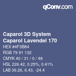Farbcode: Caparol 3D System - Caparol Lavendel 170 | qconv.com
